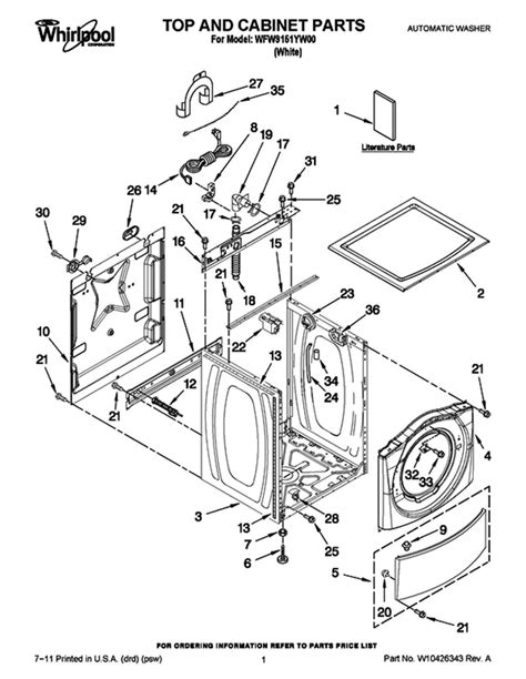 whirlpool wfw9151yw00|Whirlpool Washer WFW9151YW00